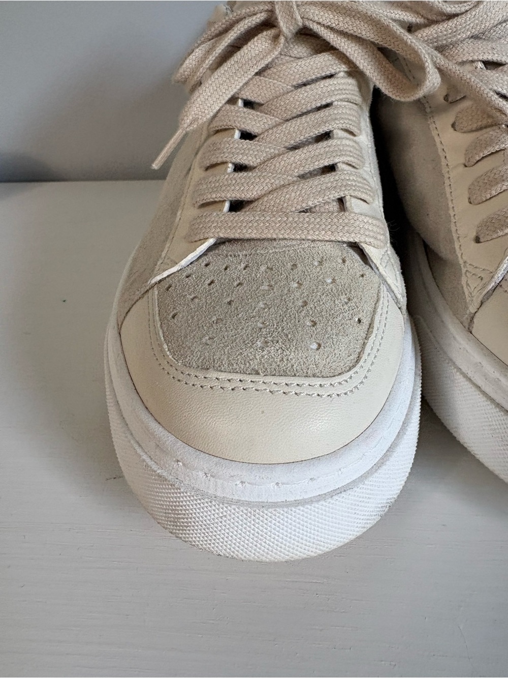 Miz Mooz Tristin Suede Platform Sneakers Sage Green 38 - Picture 10 of 12